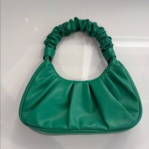 Green Ruched Handle Women's Bag